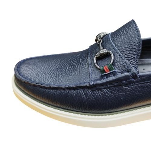 King Shoes Lacivert Yazlık Erkek Ayakkabı