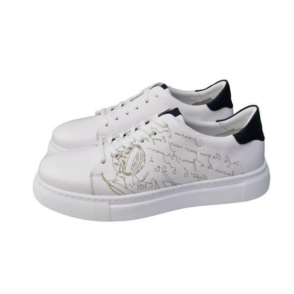 King Shoes Beyaz Deri Spor Ayakkabı