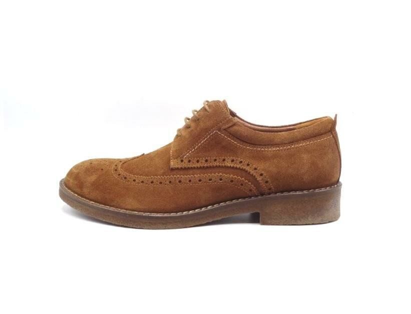 Kışlık Oxford Erkek Ayakkbı AU04 Taba Süet