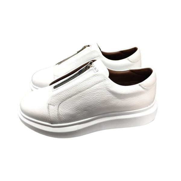 King Shoes Günlük Deri Beyaz Erkek Ayakkabı