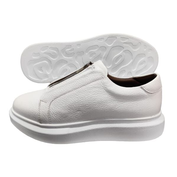 King Shoes Günlük Deri Beyaz Erkek Ayakkabı