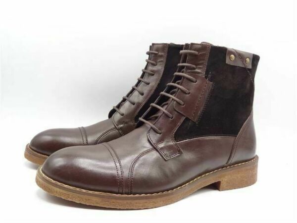 King Shoes Kahverengi Hakiki Deri Erkek Şık Postal