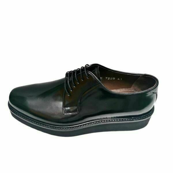 Güvener Siyah Parlak Deri Yüksek Taban Erkek Ayakkabısı