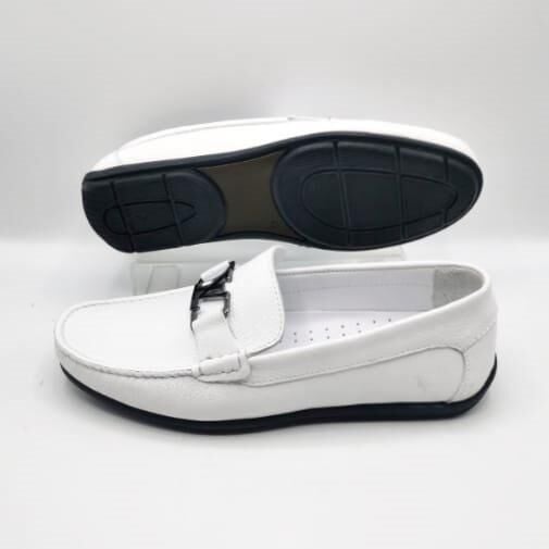 King Shoes AU247 Beyaz Yazlık Erkek Ayakkabı