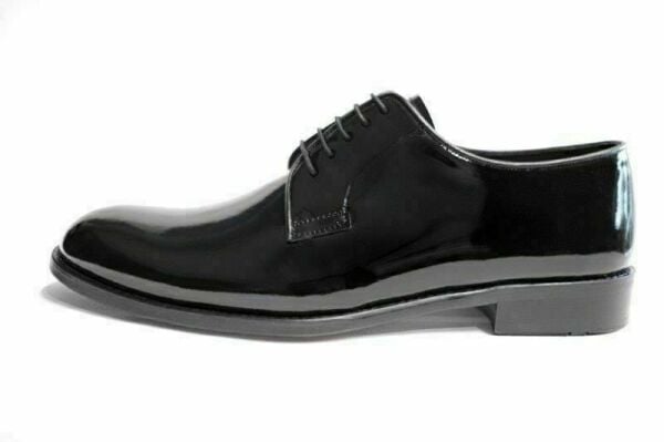 Güvener Küçük Numara, Büyük Numara Siyah Rugan Erkek Ayakkabı OZ488