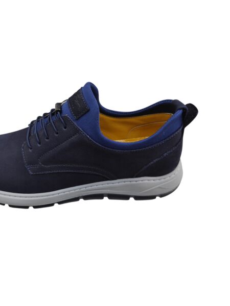 Luis Figo 4488 Lacivert Nubuk Lastik Bağcıklı Erkek Ayakkabı