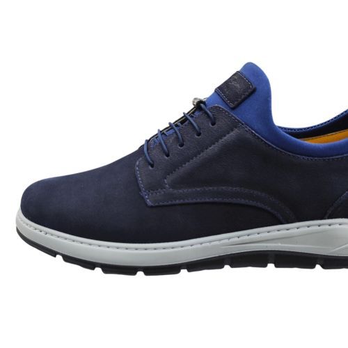 Luis Figo 4488 Lacivert Nubuk Lastik Bağcıklı Erkek Ayakkabı