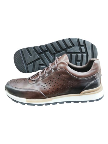 King Shoes Deri Spor Erkek Ayakkabı Kahverengi
