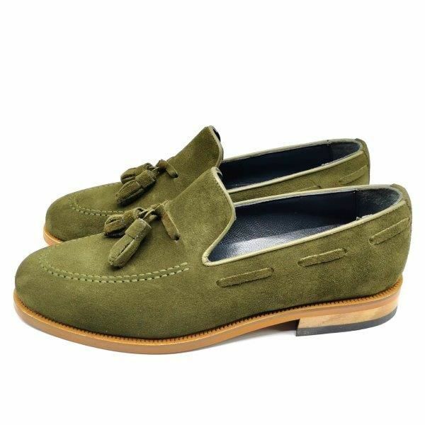 Güvener Püsküllü Yeşil Süet Erkek Ayakkabı M01