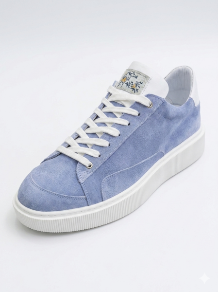 JR Mavi Süet Büyük Numara Spor Erkek Ayakkabı