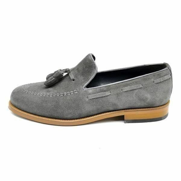 Güvener Püsküllü Gri Süet Erkek Ayakkabı M01