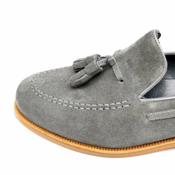 Güvener Püsküllü Gri Süet Erkek Ayakkabı M01