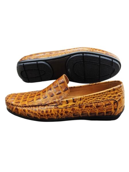 King Shoes Croco Baskı Yazlık Erkek Ayakkabı