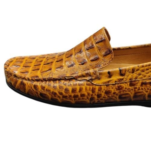 King Shoes Croco Baskı Yazlık Erkek Ayakkabı