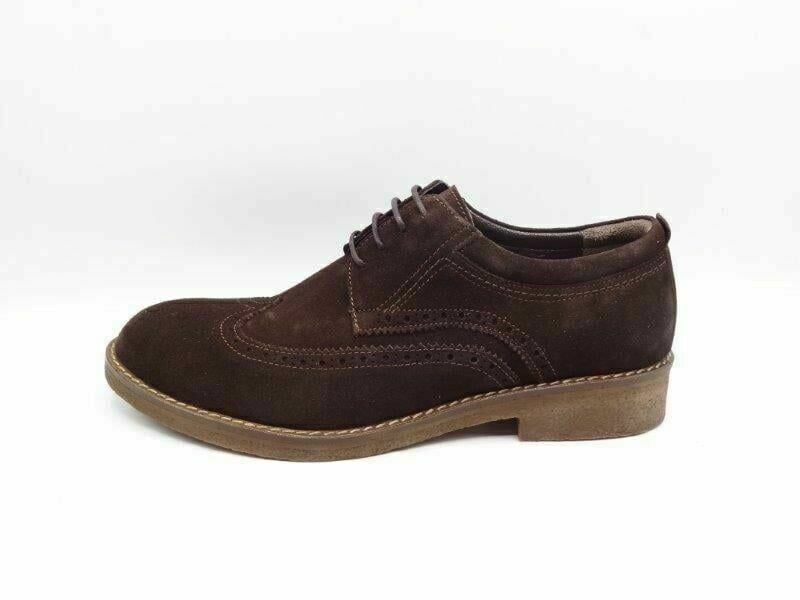 Kışlık Oxford Erkek Ayakkabı Modeli AU04 Kahve Süet