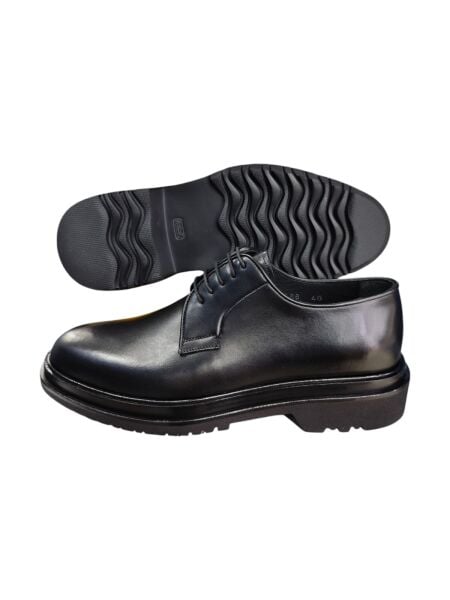 Güvener Yüksek Taban Bağlı Erkek Ayakkabı Siyah