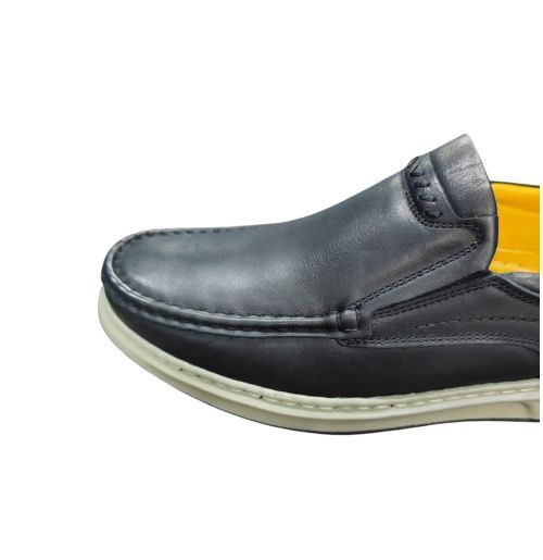 L.Figo 4481 Siyah Deri Yazlık Ayakkabı