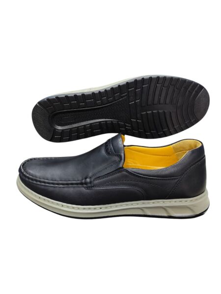 L.Figo 4481 Siyah Deri Yazlık Ayakkabı