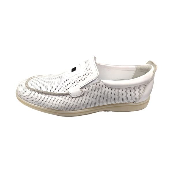 King Shoes Beyaz Yazlık Erkek Ayakkabı
