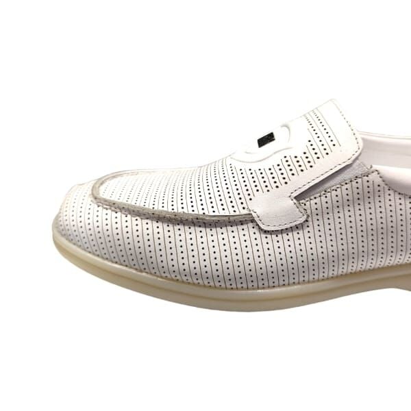 King Shoes Beyaz Yazlık Erkek Ayakkabı