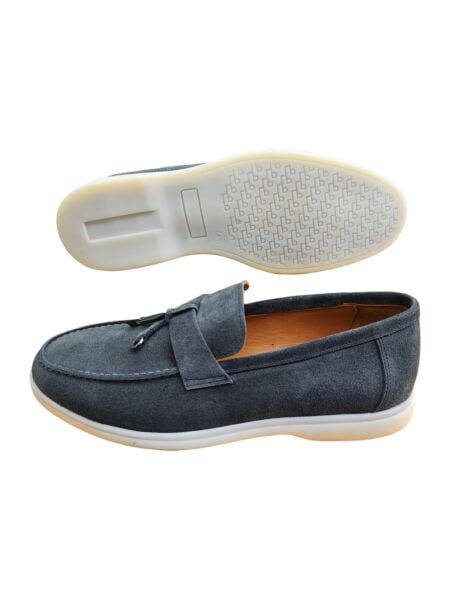 King Shoes Gri Süet Yazlık Erkek Ayakkabı