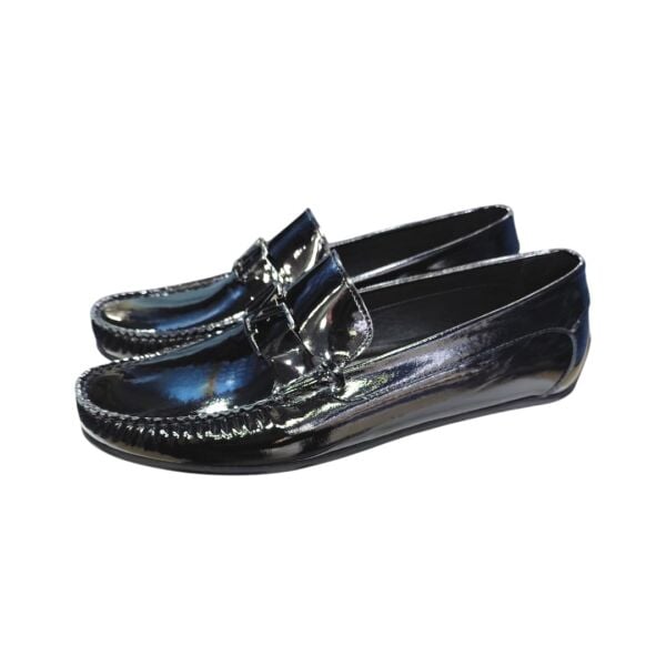 Güvener Büyük Numara Siyah Rugan Ayakkabı