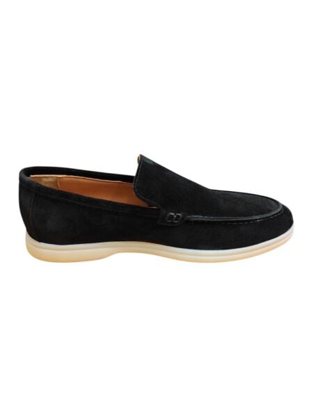 King Shoes Siyah Süet Lofer Ayakkabı