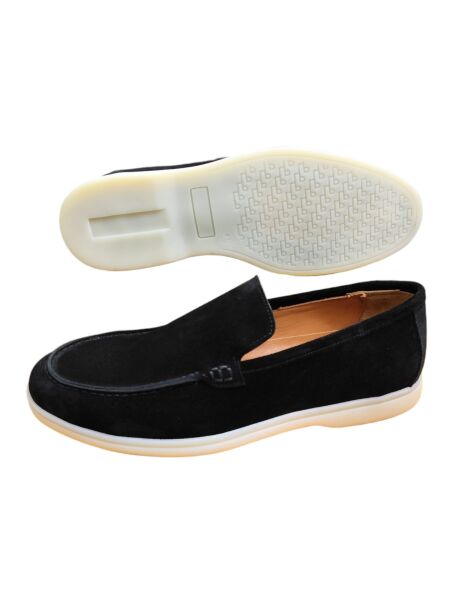 King Shoes Siyah Süet Lofer Ayakkabı
