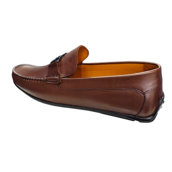 Güvener Büyük Numara Kahve Düz Deri Ayakkabı