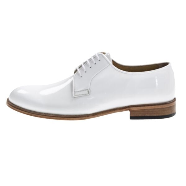 Güvener OZ488 Beyaz Rugan Erkek Ayakkabı