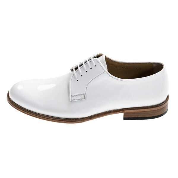 Güvener OZ488 Beyaz Rugan Erkek Ayakkabı