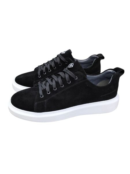 Tripy Büyük Numara Günlük Spor Ayakkabı Siyah Süet