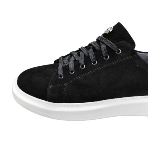 Tripy Büyük Numara Günlük Spor Ayakkabı Siyah Süet