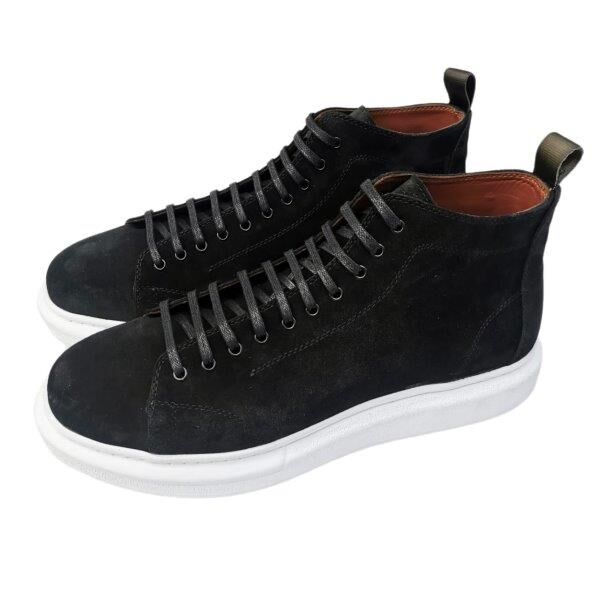 Büyük Numara Siyah Süet Erkek Bot