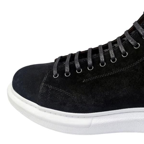 Büyük Numara Siyah Süet Erkek Bot