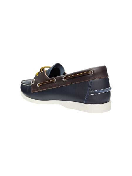 King Shoes Lacivert Kahve Tımbırlant Erkek Ayakkabı