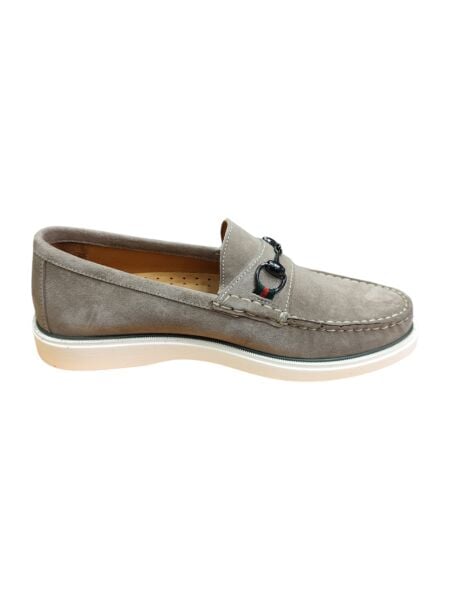 King Shoes Bej Süet Tokalı Erkek Ayakkabı