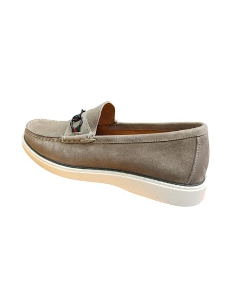 King Shoes Bej Süet Tokalı Erkek Ayakkabı