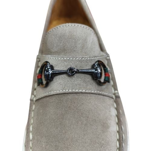 King Shoes Bej Süet Tokalı Erkek Ayakkabı