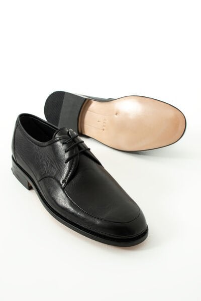 Güvener Kösele Taban Gerçek Deri Hakiki Rok, Siyah