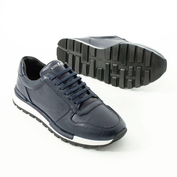 King Shoes Lacivert Günlük Erkek Ayakkabı
