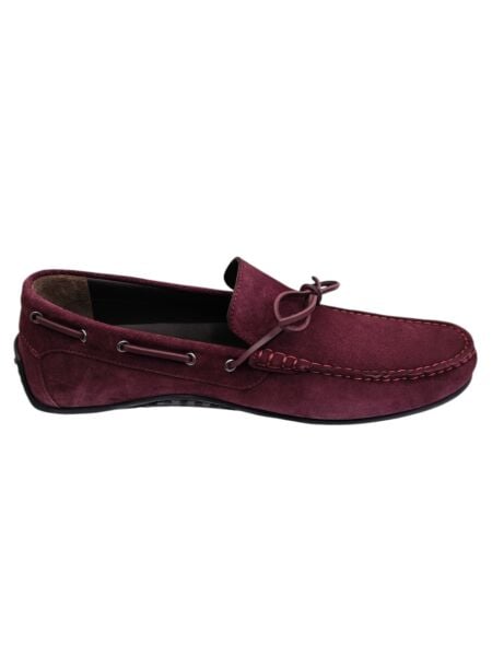 King Shoes Bordo Süet Büyük Numara Ayakkabı