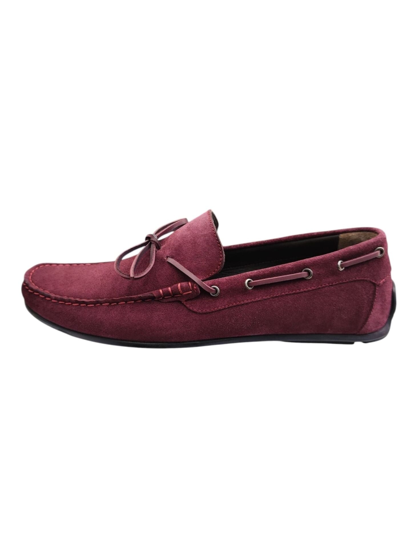 King Shoes Bordo Süet Büyük Numara Ayakkabı