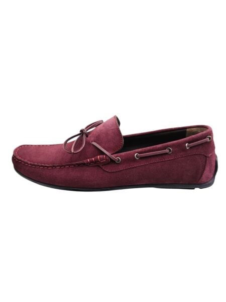 King Shoes Bordo Süet Büyük Numara Ayakkabı