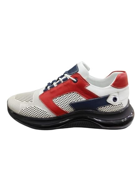 King Shoes Hakiki Deri Kalın Taban Erkek Sneaker