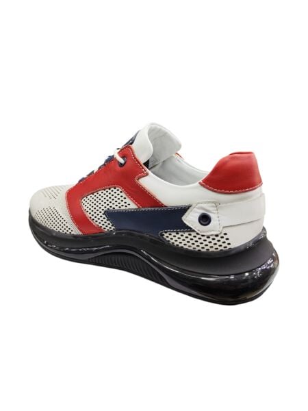 King Shoes Hakiki Deri Kalın Taban Erkek Sneaker