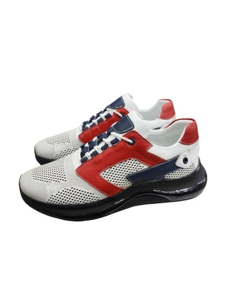 King Shoes Hakiki Deri Kalın Taban Erkek Sneaker