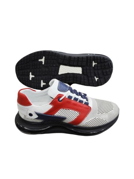 King Shoes Hakiki Deri Kalın Taban Erkek Sneaker