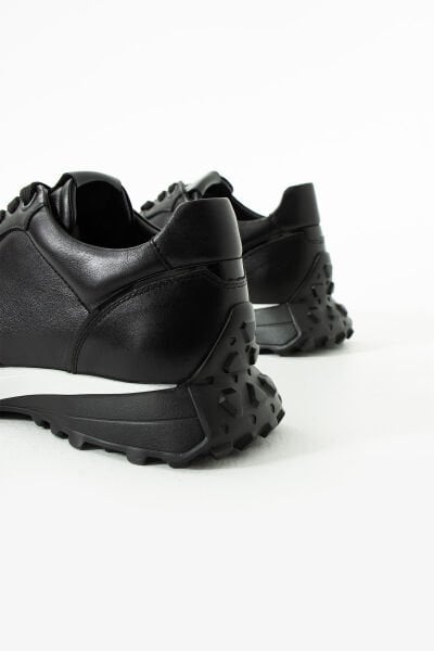 Libero Siyah Deri Erkek Sneaker