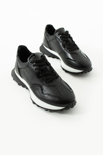 Libero Siyah Deri Erkek Sneaker